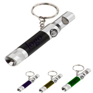 3-in-1 Whistle Flashlight Compass Key Chain