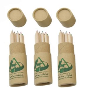 12-Piece Mini Colored Pencil Tube Set Recycled Eco-Friendly