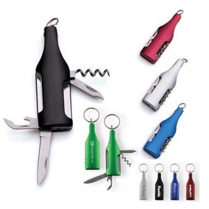 Classic Wine Bottle shaped bottle opener Tool Keyring