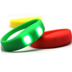 Motion Activated LED Flashing Silicone Bracelet