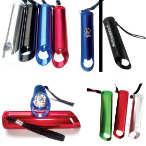 Aluminum 9-LED Flashlight with Bottle Opener