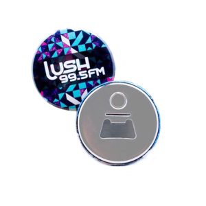 Custom Bottle Opener Magnet Button shape round