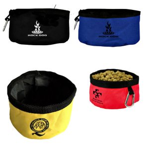 Pet Bowl Collapsible Folding with Caribiner Clip