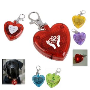 Heart Shaped Light Dog Tag