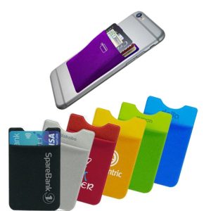Lycra Cell Phone RFID Stretch Wallet Adhesive backing