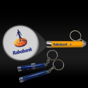 Mini Projection Flashlight Keychain- Custom