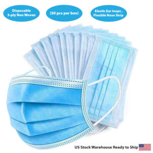 Face Mask Disposable 3-Ply OTG GROUND SHIPPING INCLUDED