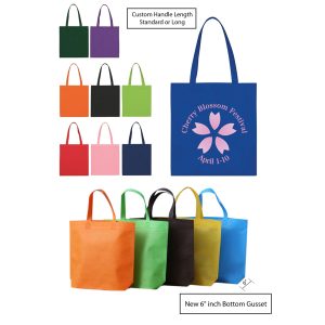 Tote Bag Non Woven With Bottom Gusset Eco-Friendly Custom