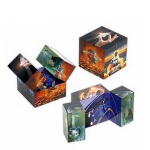 Puzzle Cube Flip and Fold Unfolding 2 3/8"