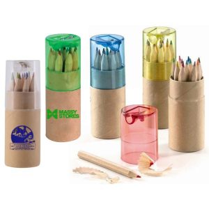 Colored pencil set & sharpener Tube