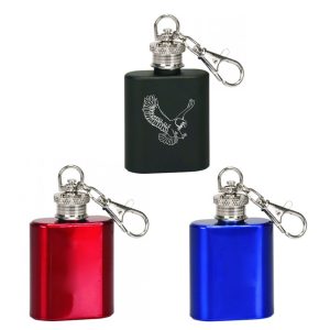 Mini Flask Steel Key Chain Colors