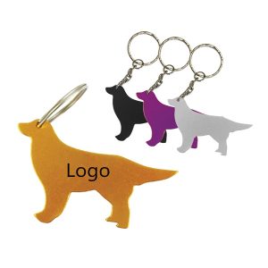 Dog Shape Bottle Opener Keychain
