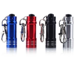 Mini Aluminum LED flashlight Key Chain Clip-on