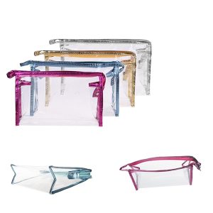 Cosmetic Bag Transparent Clear PVC Zippered