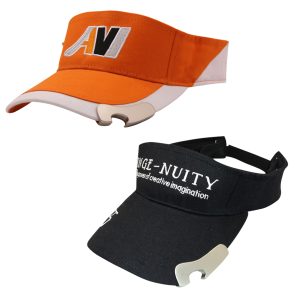 Sun Visor Hat With Built-In Metal Bottle Opener