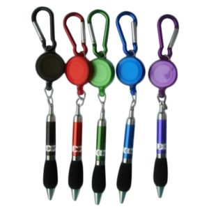 Badge Reel Carabiner Pen