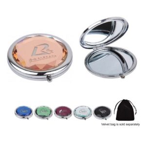 Compact Crystal Mirror Magnifying with Custom Logo