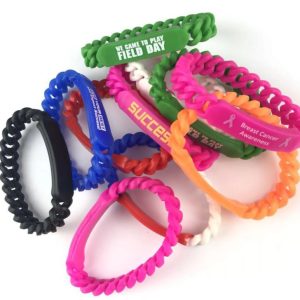 Wristband Bracelet Link Twist Silicone