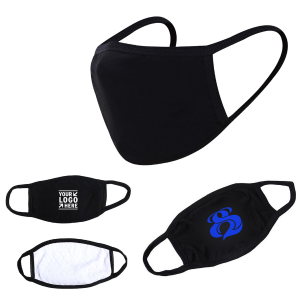 100% Cotton Face Mask 3 Layers Custom Imprint included