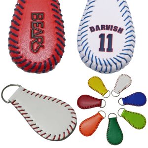 Mini Baseball Softball Stitch Key Chain